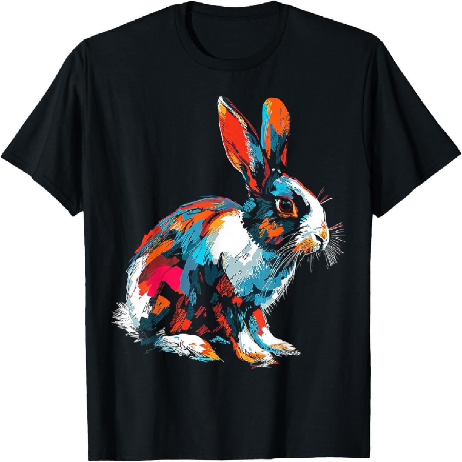 

Rabbit Colorful Animal Zoo Art Rabbit T-Shirt XXXXXL різнокольоровий