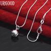 925 Sterling Silver Fashion Pendant Necklace Wedding Jewelry