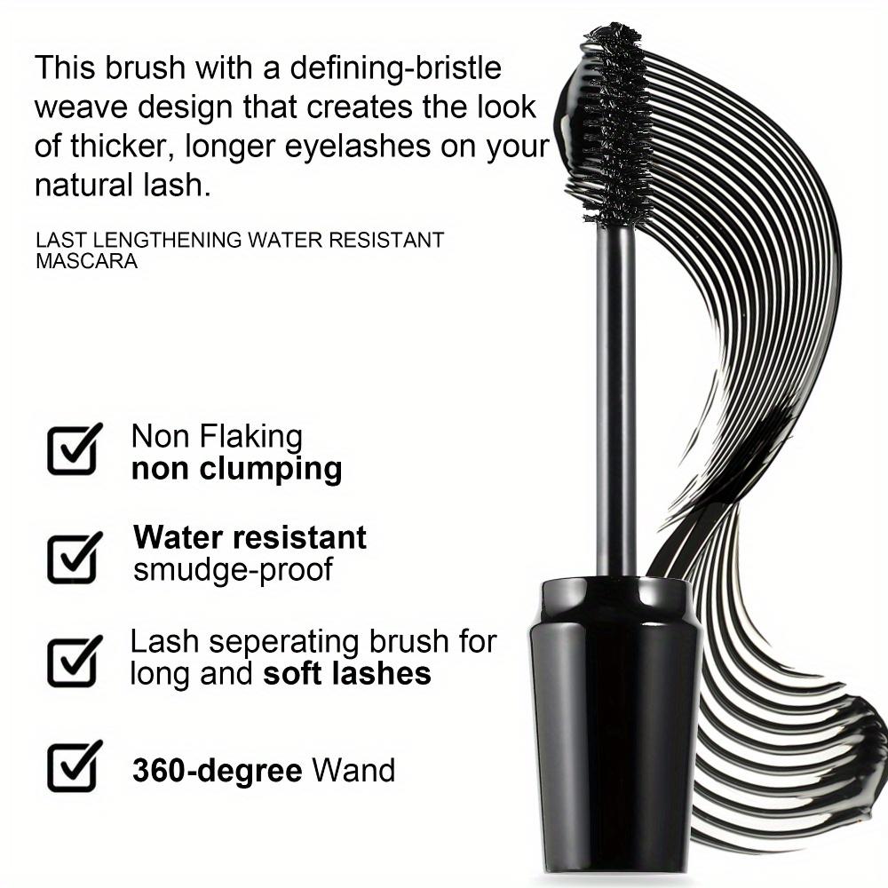 Zwarte mascara Volume en krul zonder vlekken Langdurig waterbestendig en zweetbestendig Zachte borstel Eenvoudig te gebruiken Mascara met volledig effect