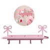 Pink Bowknot Key Holder Wall Mounted Organizers For Keys Bags Towels With Sturdy Iron Construction