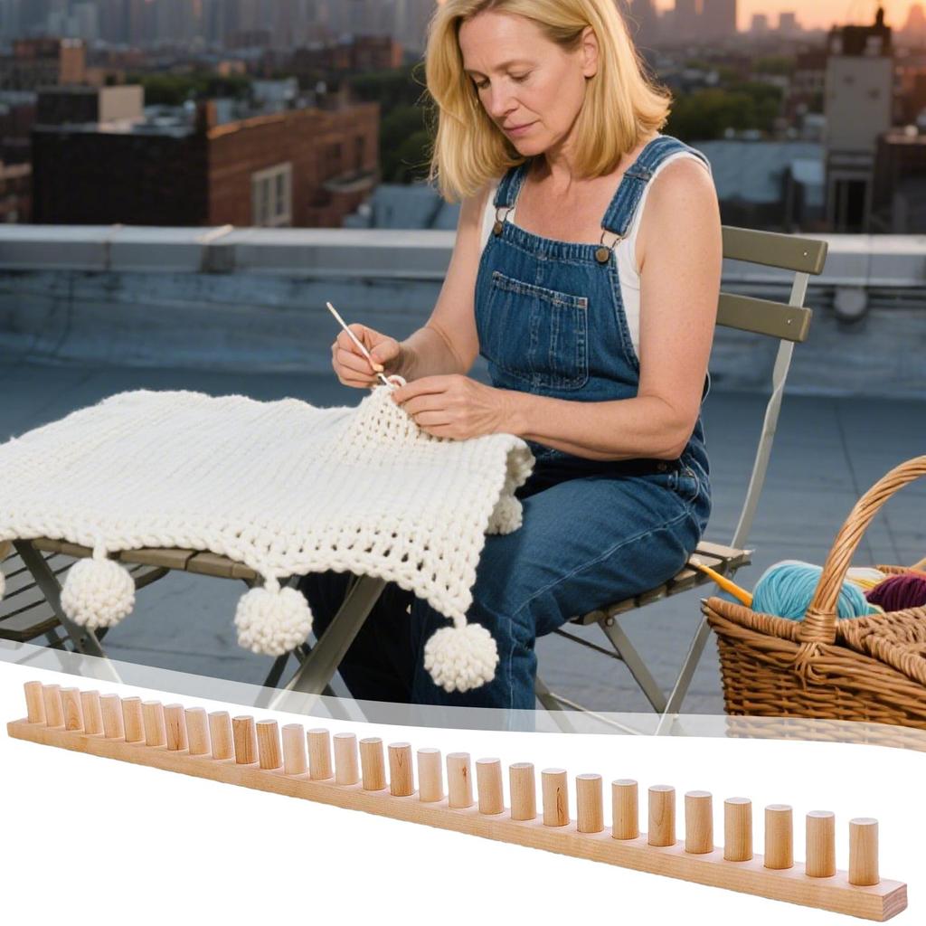 Wooden Knitting Frame adjustable size hand knitting set Hand Knitting Boards With No Needles Required for knitting Throw blanket