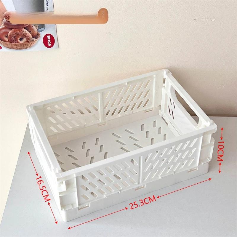 Foldable Storage Basket, Suitable for Home and Office Use, Stackable, Multifunctional Desktop Storage Box, Back To School Season