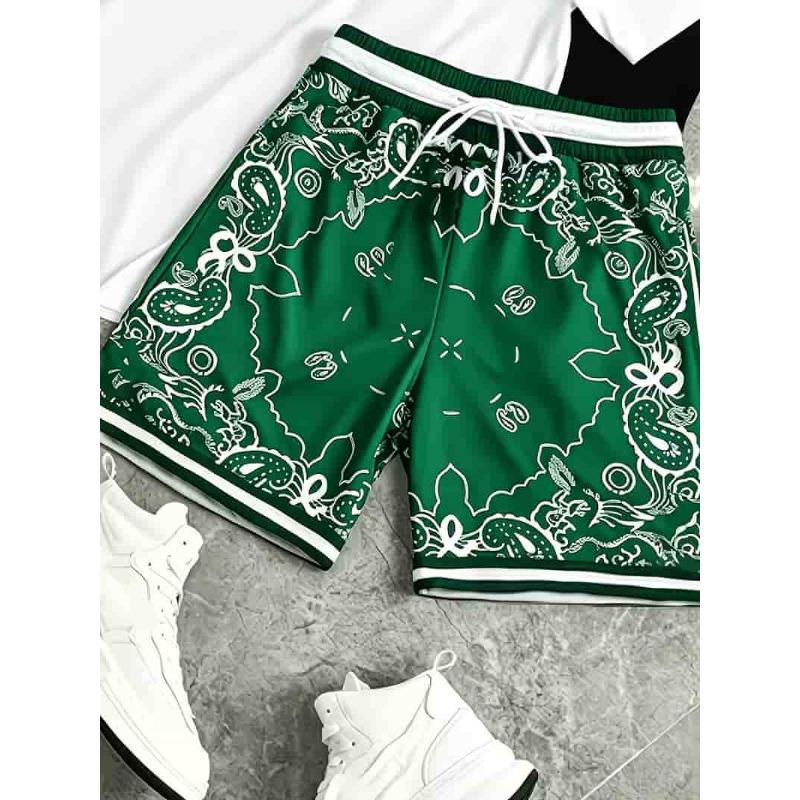 Herren Badeshorts mit lustigem Design und schnell trocknendem, verstellbarem Kordelzugbund