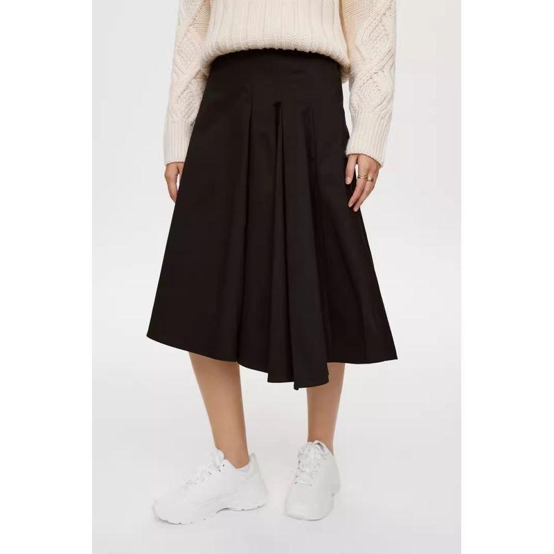 Export Single H Home 2023 Fall and Winter New Arrival Personalized Minority Thick Asymmetrical Umbrella-Shaped Large Swing Skirt Skirt