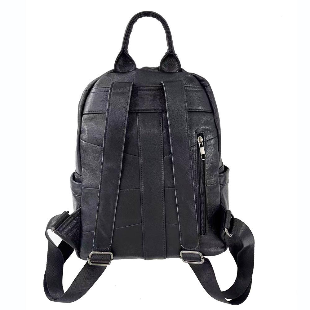 Cowhide Backpack Full Leather Women'S Backpack Black Fashion Versatile Soft Cowhide Bag