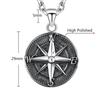 Classic Nordic Style Compass Pendant Necklace Men's Personality Charm Trend Fashion Supplies Birthday Gifts