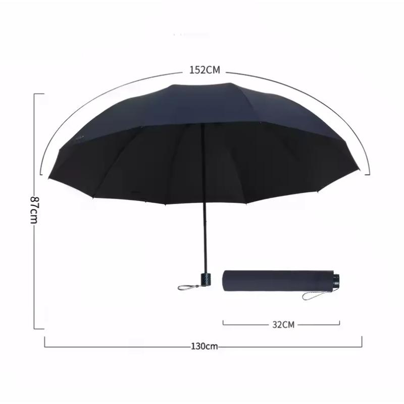 130cm extra-large folding umbrella suitable for both sunny and rainy days and is windproof, waterproof comprehensive protection.