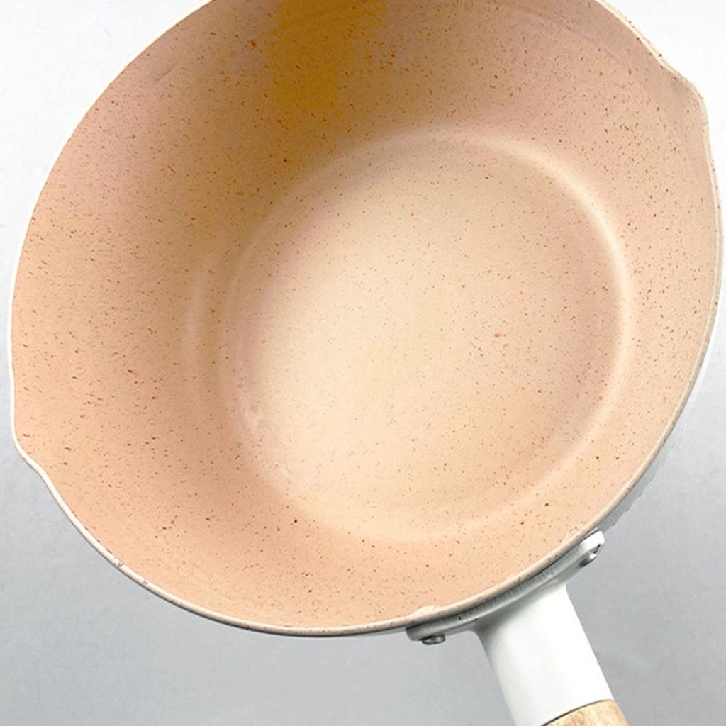 Nonstick Sauce Pan for Cooking Soup Noodles Aluminum Multifunctional Milk Pot Pan Cookware White