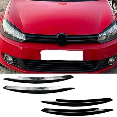 ABS Car Headlight Eyelids Cover Lamp Eyebrow Cover Trim Sticker Fit For Volkswagen VW Golf 6 MK6 2008-2013 Auto Accessories
