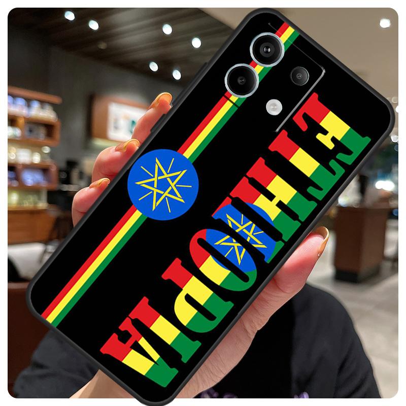Ethiopia Flag Case For Xiaomi Redmi Note 13 12 9 10 11 14 15 Pro Plus Cover For Redmi 14C 10C 12C 13C 15 C