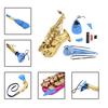 Set da 10 Pezzi Kit di Pulizia per Sassofono Panno Sax Clean Spazzolino per Bocchino Cinghia Mini Set di Cacciaviti