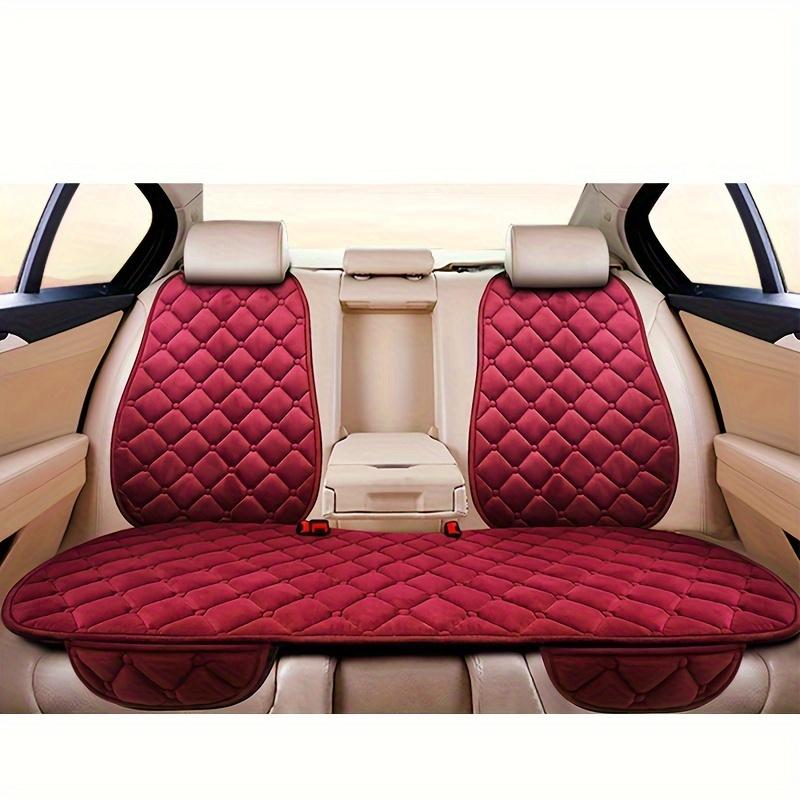 Thickened Fuzzy Automotive Seat Cushion And Backrest 3-Piece Set Single Seat Cushion With Thermal Cotton, No Binding, Office C