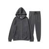 Men's Cross-border Autumn Winter Comfort Zip-Up Velvet Hoodie & Jacket Set