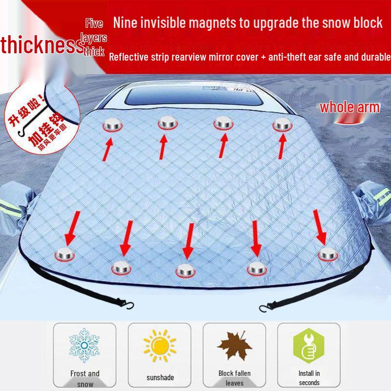 Magnetic Thickened Car Windshield Snow & Sun Shade Cover