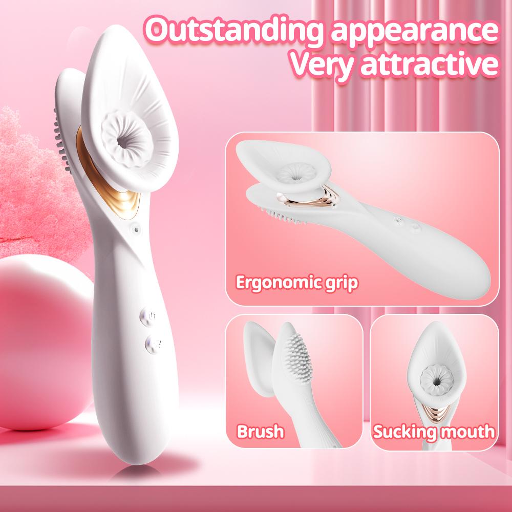 Powerful 2 In 1 Vagina Sucking Vibrator Nipple Oral Vacuum Stimulator G Spot Clitoris Massage Female Masturbator Sex Toys Women