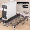 Steel Under-Desk Computer Case Rack with Casters: Movable Office Desk Storage Tray