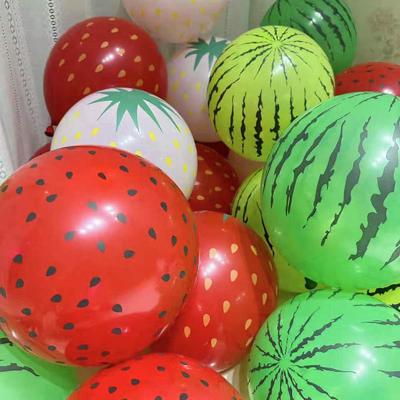 12Inch Strawberry Watermelon Fruit Balloon Summer Beach Hawaiian Party Baloon Kids Birthday Pary Festival Hawaii Party  Globos