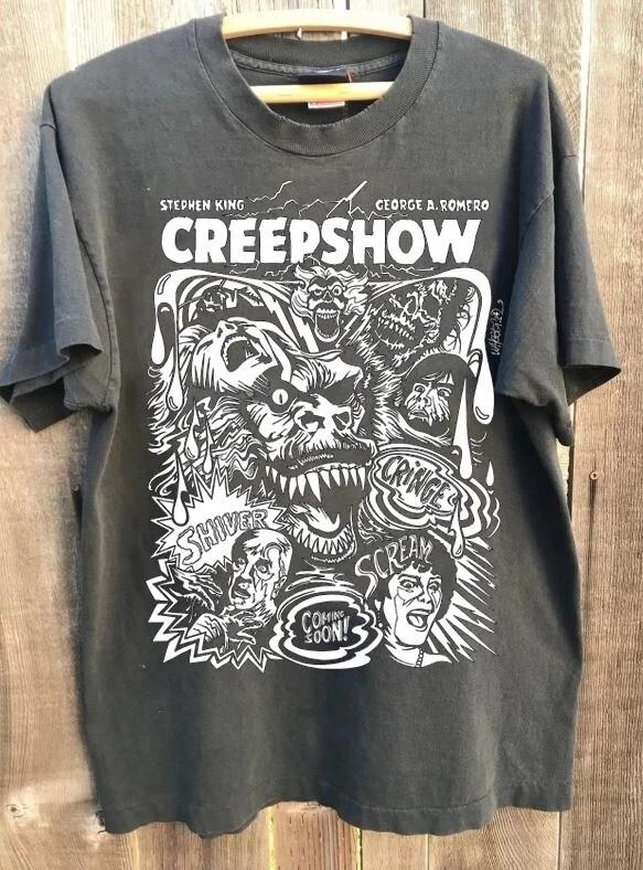 

Vintage Creepshow horror movie short sleeve charcoal color shirt Men Women Unisex T-Shirt S