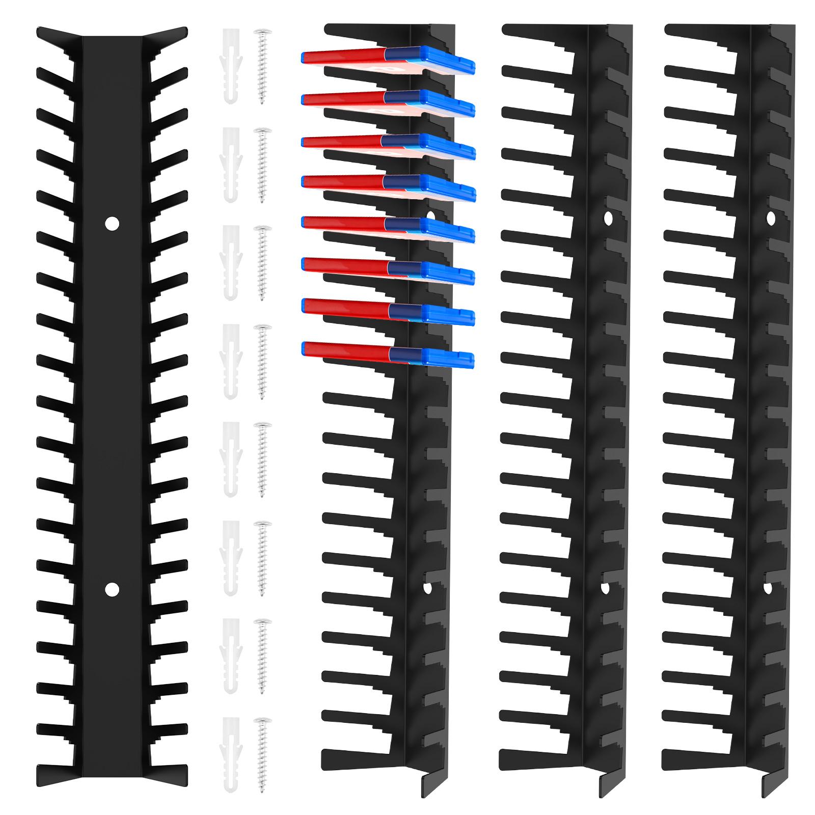 

4Pcs Video Game Storage Holder Carbon Steel Game Case Organizer Wall Mounted DVD Disc Shelf for CD DVD