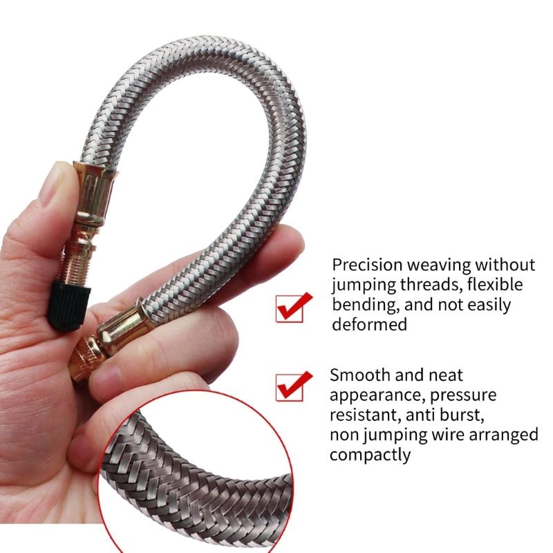 Tire Inflator Braided Hoses,Tire Inflator Hoses Tire Inflator Extension Tube Tyre Quick Inflation Chuck Adapter