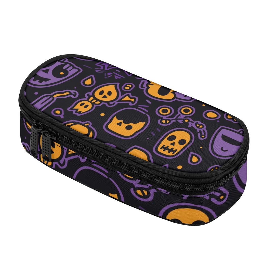 Pencil Case Large Capacity Full Zipper Closure 300D Polyester with Main Compartment Mesh Pocket and Pen Slots for Everyday Study