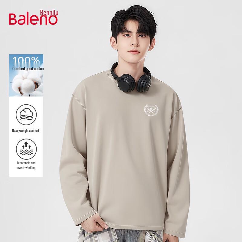 Baleno Men's Pure Cotton Loose Fit Long Sleeve T-Shirt