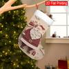 Christmas Decoration Fireplace Hanging Stocking 1pc Santa Claus Christmas Socks - Festive Red & Candy Cane Des