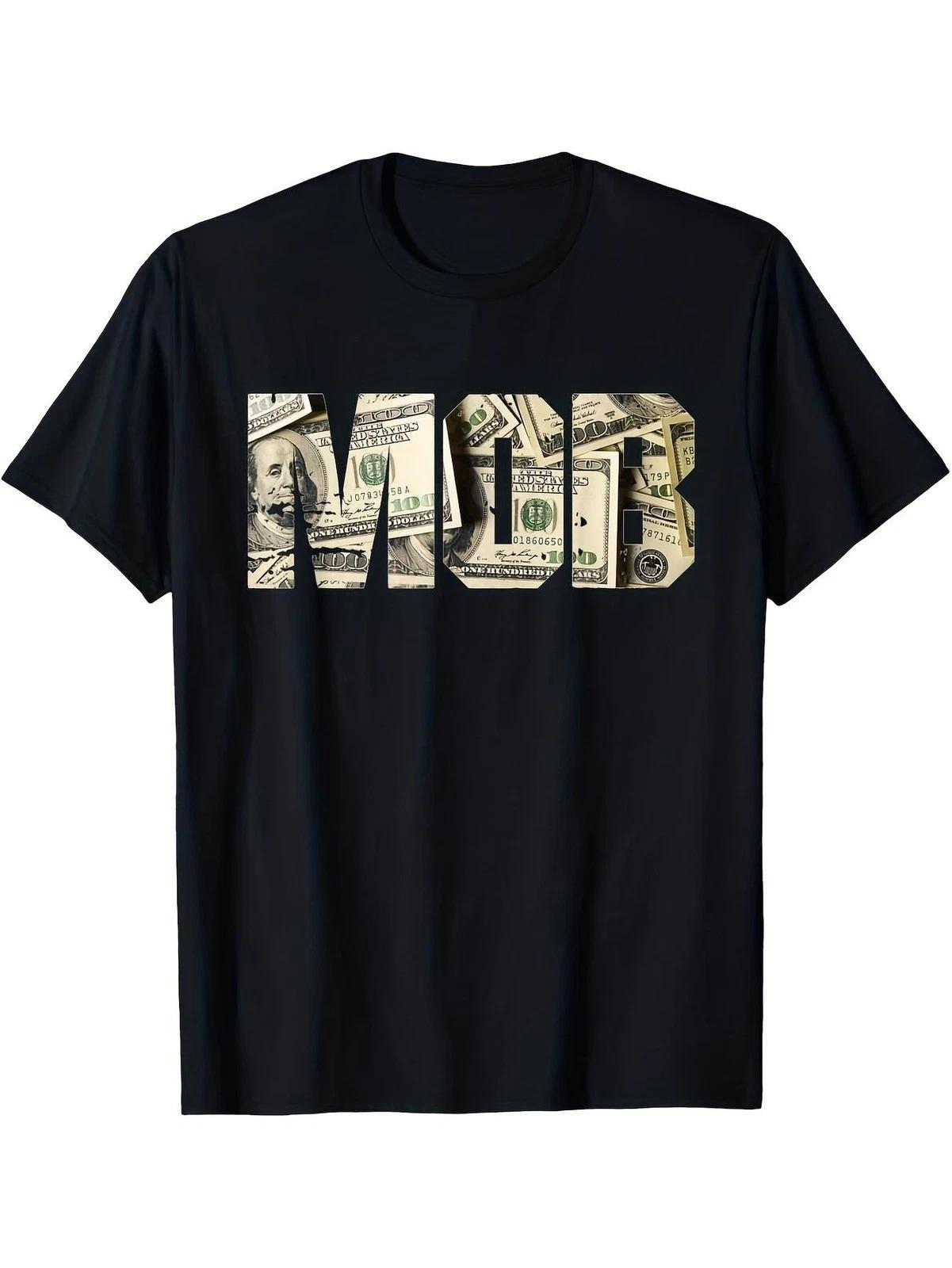 Money First Benjamin Franklin Cash Graphic Men’s T-Shirt Hustler Streetwear Tee XXXXL