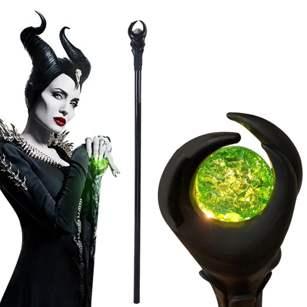 

Maleficent Movie Props magic wand Costume Staff 131CM Green light