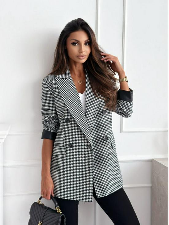 2024 Herbst Damen Europäischer & Amerikanischer Zweireihiger Anzugsakko: Stilvoll & Vielseitig