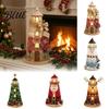 Lighted Christmas Figurine Kit DIY Lighthouse Kit Santa Claus Snowman Tree Reindeer Stocking Art Crafts Handmade Xmas for Holiday Home Decor