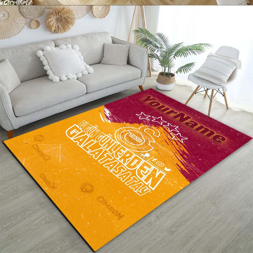 Galatasaray Customize Text Carpet Design For Game Room Hallway Playrooms Outdoor Antislip Rug Decorate Offices