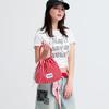 TERRY STRING POUCH BAG RED