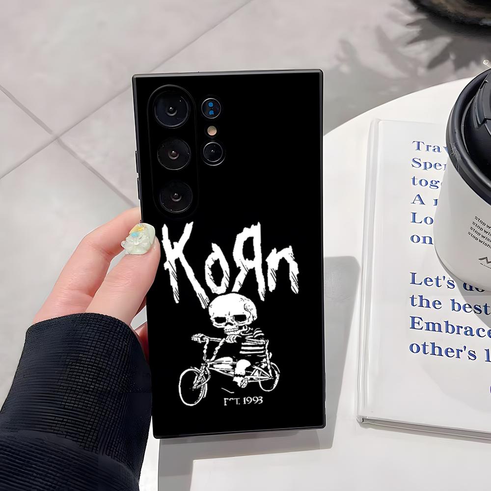 K-Korn Hot Metal Rock Band Phone Case For Samsung S26 Ultra S25 Edge Ultra S23 S22 S21 S20 Ultra Plus S24 Fe  Cover