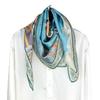 Versatile Light Blue Silk Silk Scarf Women'S 100% Mulberry Silk Square Scarf Spring And Autumn Foreign Style Small Scarf With Shirt