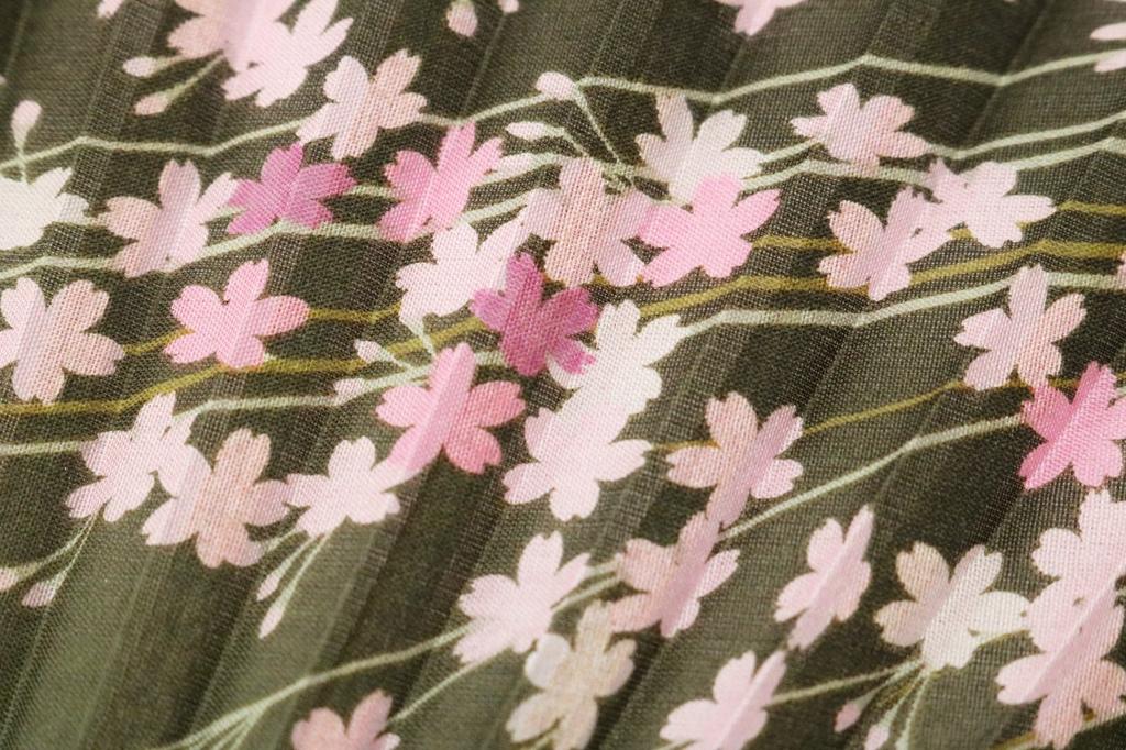 Matsumi Koge Folding Cherry 131016 Asahi-o Fan, Blossom, Black-Brown,