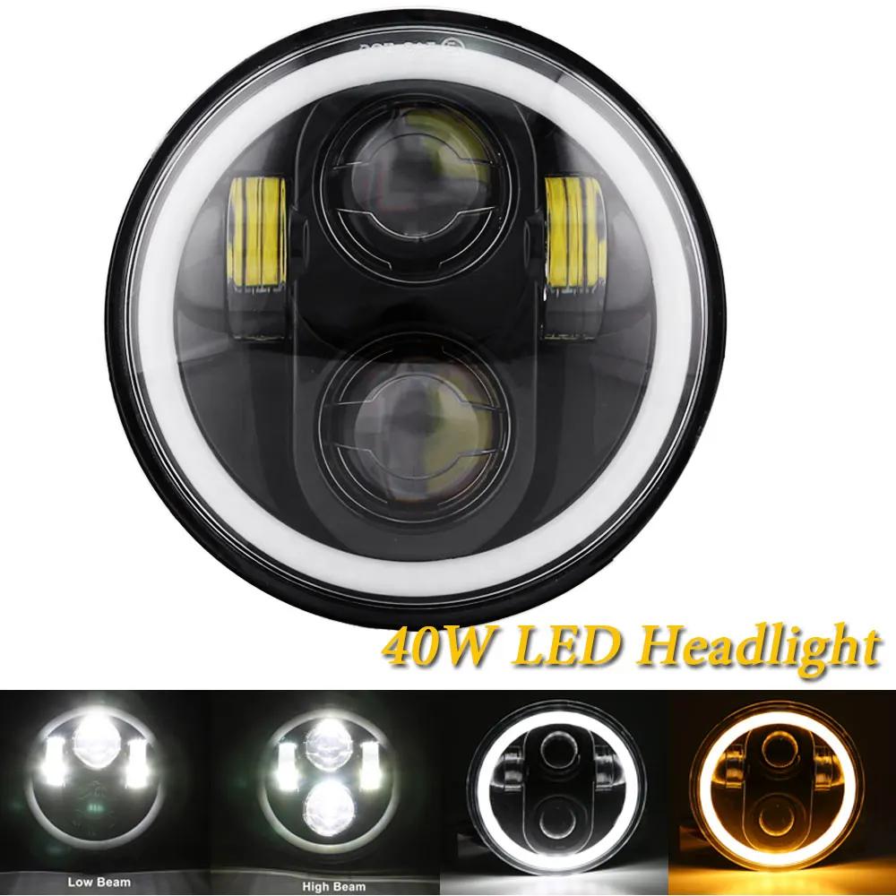 5.75 Inch LED Headlight DRL For Harley Sportster 1200 XL1200L Custom XL1200C 883 XL883 883L XL883R 48 Headlamp 5 3/4"