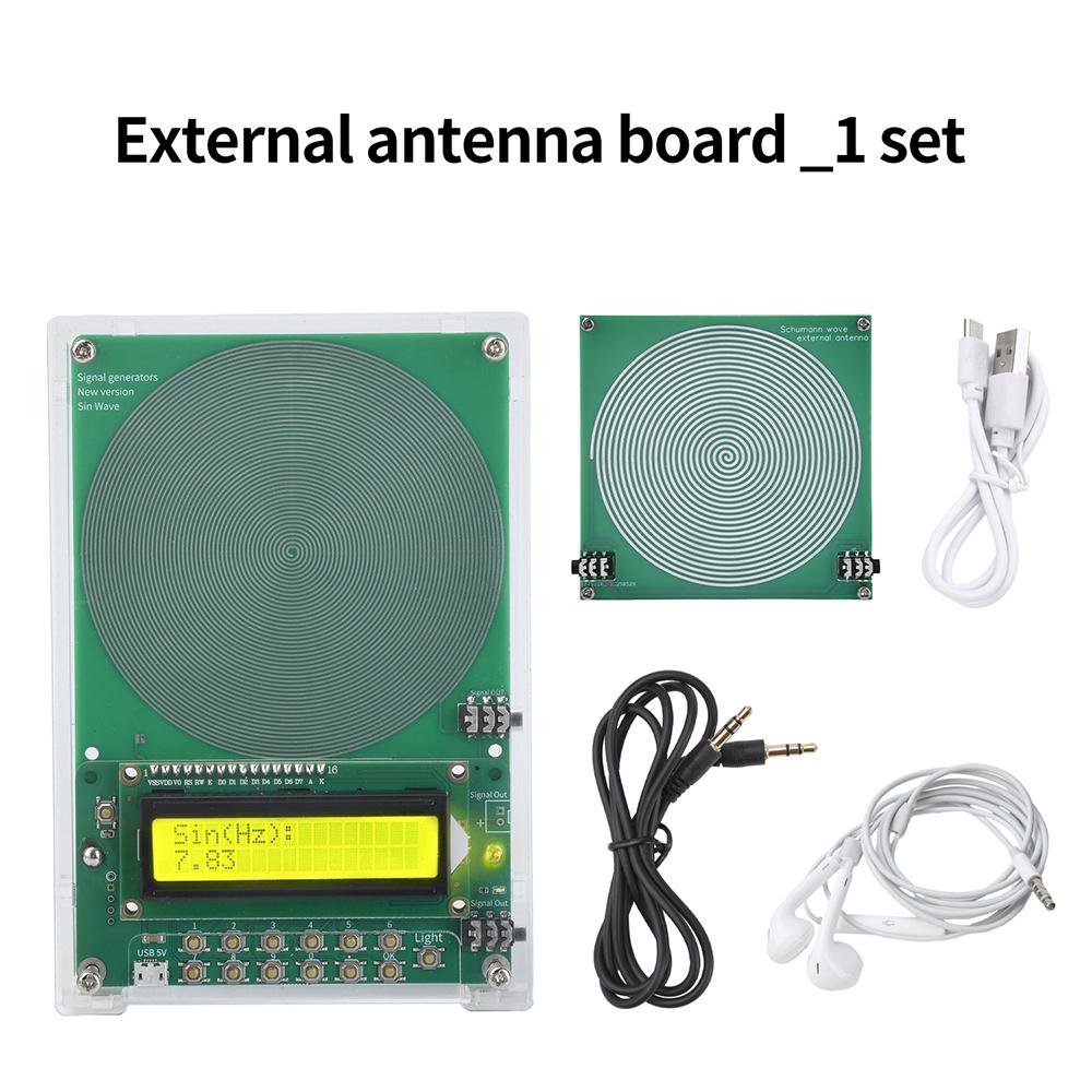 DC5V 0.1–99999Hz Adjustable Frequency Schumann Wave Sine Wave Signal Generator External Antenna Board Compatible Micro USB port