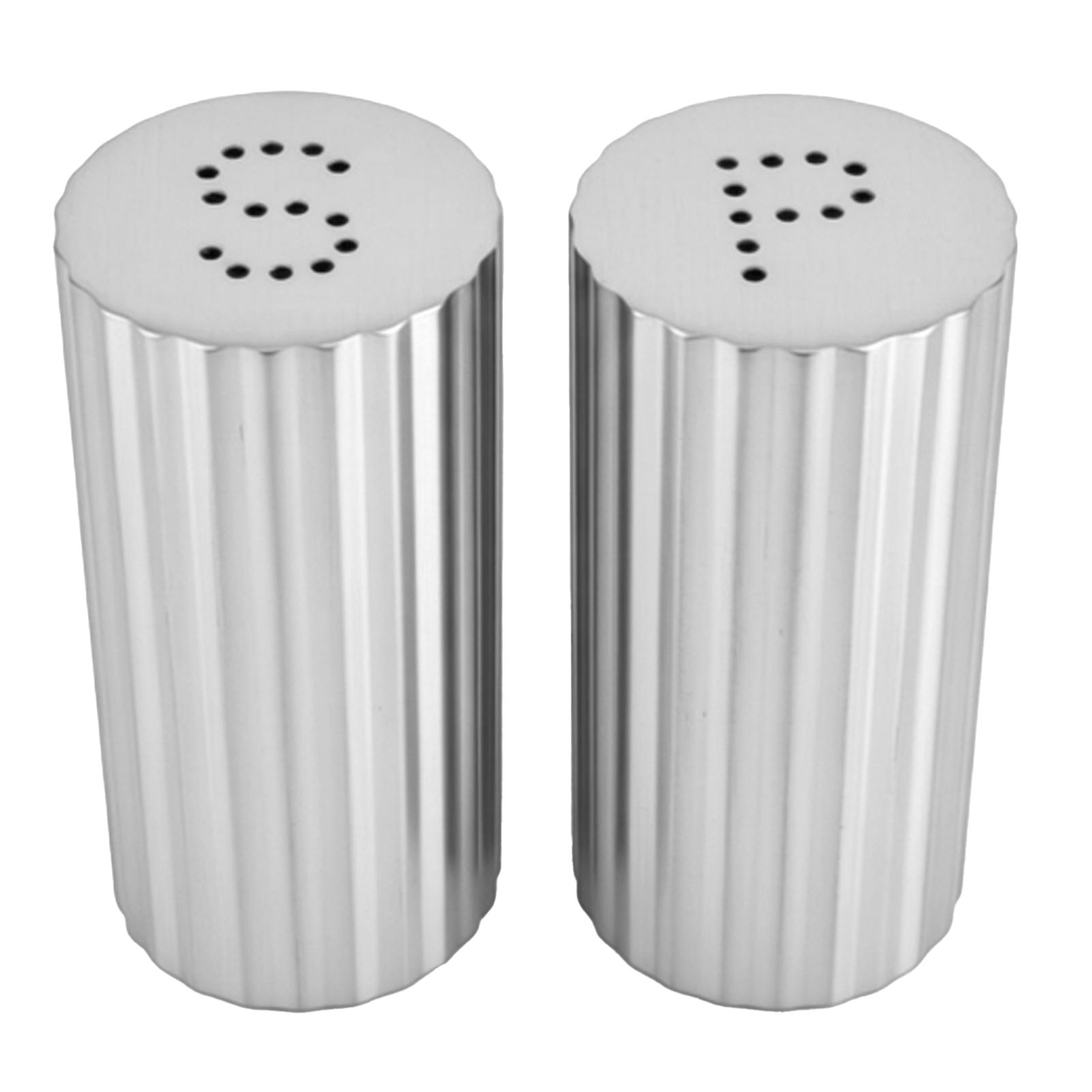 

2pcs Seasoning Shakers Multifunctional 304 Stainless Steel Seasonings Dispensers for Salt Chili Powder Powdered Sugar серебряный