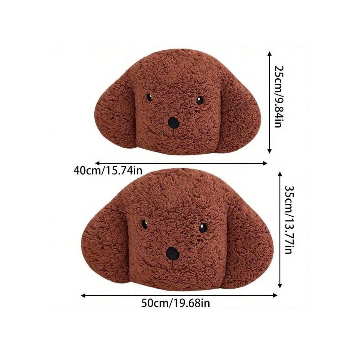 1 Cute Teddy Dog Pillow, Suitable For Bedroom, Sofa Decor 25x40