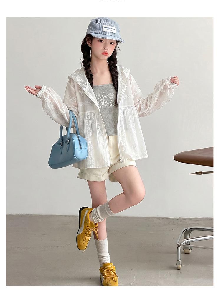 2026 Girls' Lightweight Korean-Style Loose Sun Protection Top