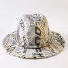 New European and American style letter printing fashion top hat men's and women's fashion jazz hat sunscreen sun hat
