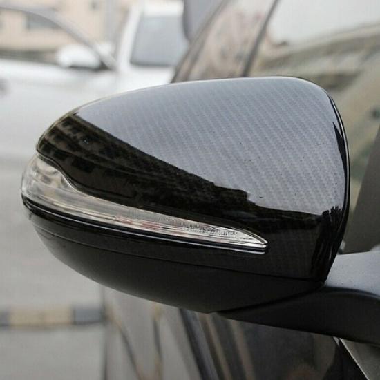 Rearview Mirror Cover Trim Carbon Fiber Color For Mercedes-Benz C Class W205 GLC