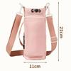 with Adjustable Shoulder Strap Water Bottle Holder Pouch with Keychain & Mountaineering Button With Phone Pocket Water Cup Bags