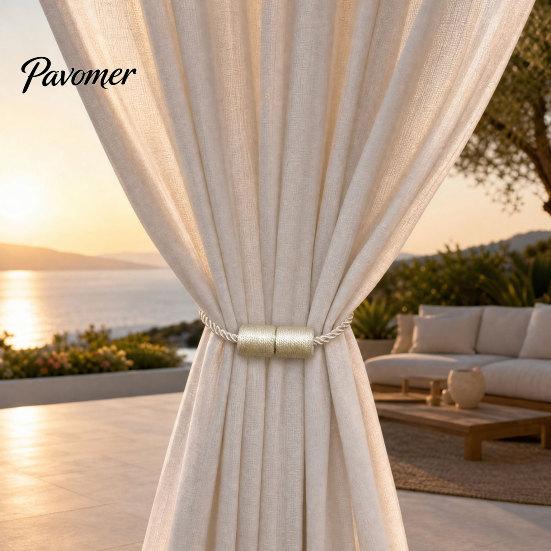 No Drill Curtain Tiebacks Magnetic Tiebacks, Modern Simple Rope Tie Backs, Elegant Decorative Drapes Weave Holdbacks for Home Bedroom Office
