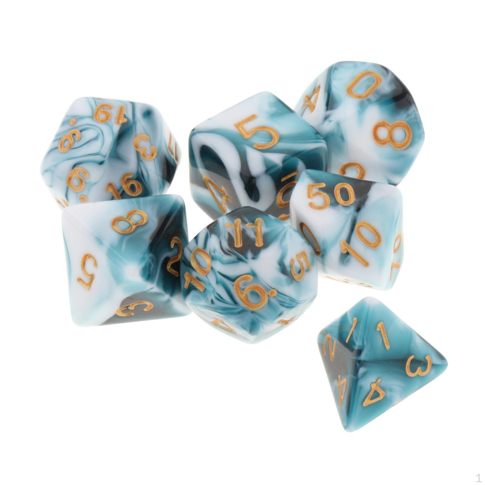 

Многогранный реквизит из 7 предметов с мешочком, многосторонние аксессуары, нерегулярный акриловый реквизит для ролевых игр для Dnd 013