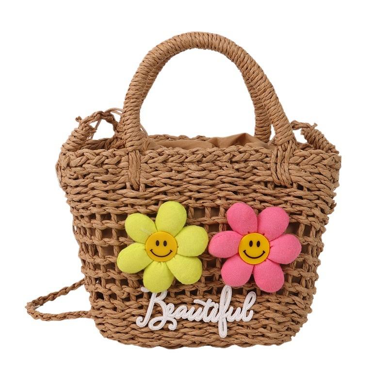Summer Woven Handbag Women's 2025 New Small Fresh Literary Straw Bag Foreign Style Holiday Style Hollow Shoulder Bag
