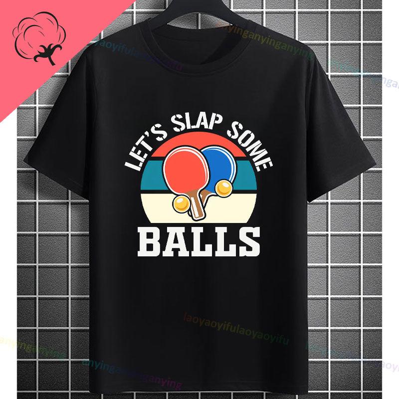 Funny Table Tennis Graphic Tshirt With Pingpong Boys Desgin Casual Sports Pure Cotton Short Sleeve Tshirt Outdoor Clothing