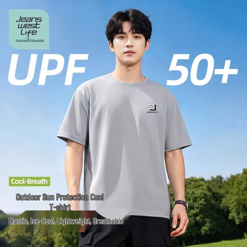 Jeanswest Life Men s UPF50+ Ice Silk Cooling Short Sleeve T-Shirt 3XL