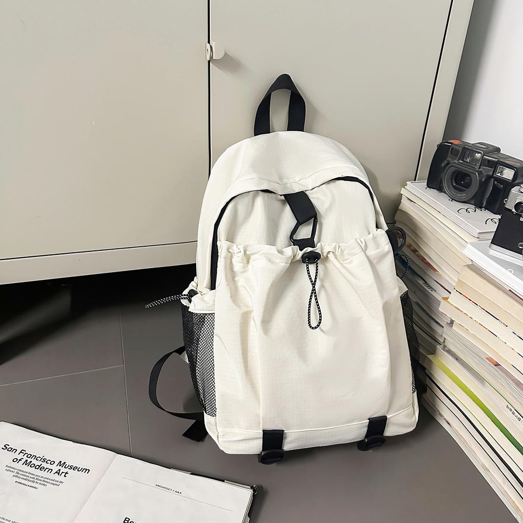 Schoolbag Student School Bag 1011 Spring New Class Large Capacity Multi-Pocket Neutral Wind Men's and Women's Commuter Travel Backpack